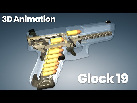 How A Glock 19 Guns Works  | Full 3D Animation Breakdown 😮😮😮