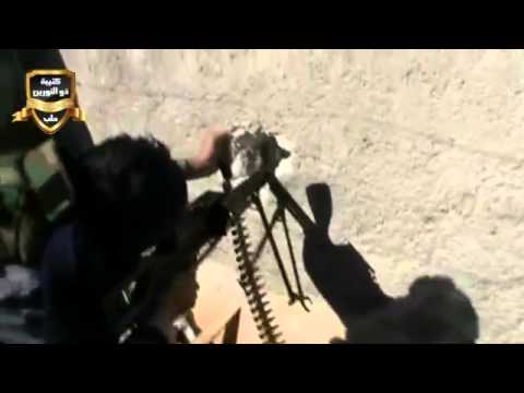 استهداف حاجز ملعب الحمدانية في حي صلاح الدين في حلب من قبل كتيبة ذو النورين