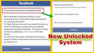 NEW SYSTEM UNLOCKED | Facebook Your account has been temporarily locked | Easy Solved Process 2019