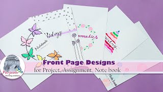 6 Front Page Design for project Assignment Note bo