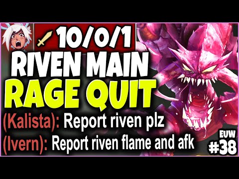 Made a Riven main to RAGE QUIT after DESTROYING HER 🔥 Road To Master #38 EUW LoL Cho'Gath Gameplay