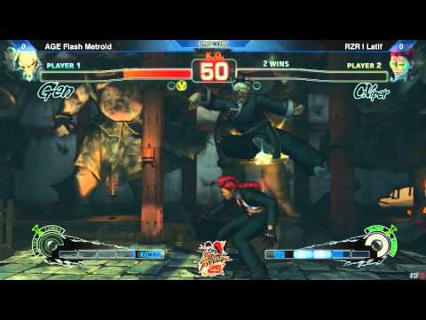 SSF4 AE2012 Top 16 - Latif (C.Viper) vs Flashmetroid (Gen)