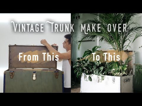 Old Vintage Trunk Transform to Pintrest Worthy Planter | Thirsty DIY