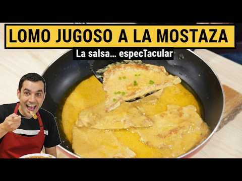 LOMO DE CERDO A LA MOSTAZA ANTIGUA ¡Jugoso y Con Mucho Sabor! Receta Fácil y Rápida
