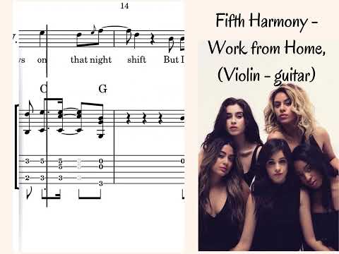 Fifth Harmony - Work From Home, tutorial Violin guitar tab chords lyrics download