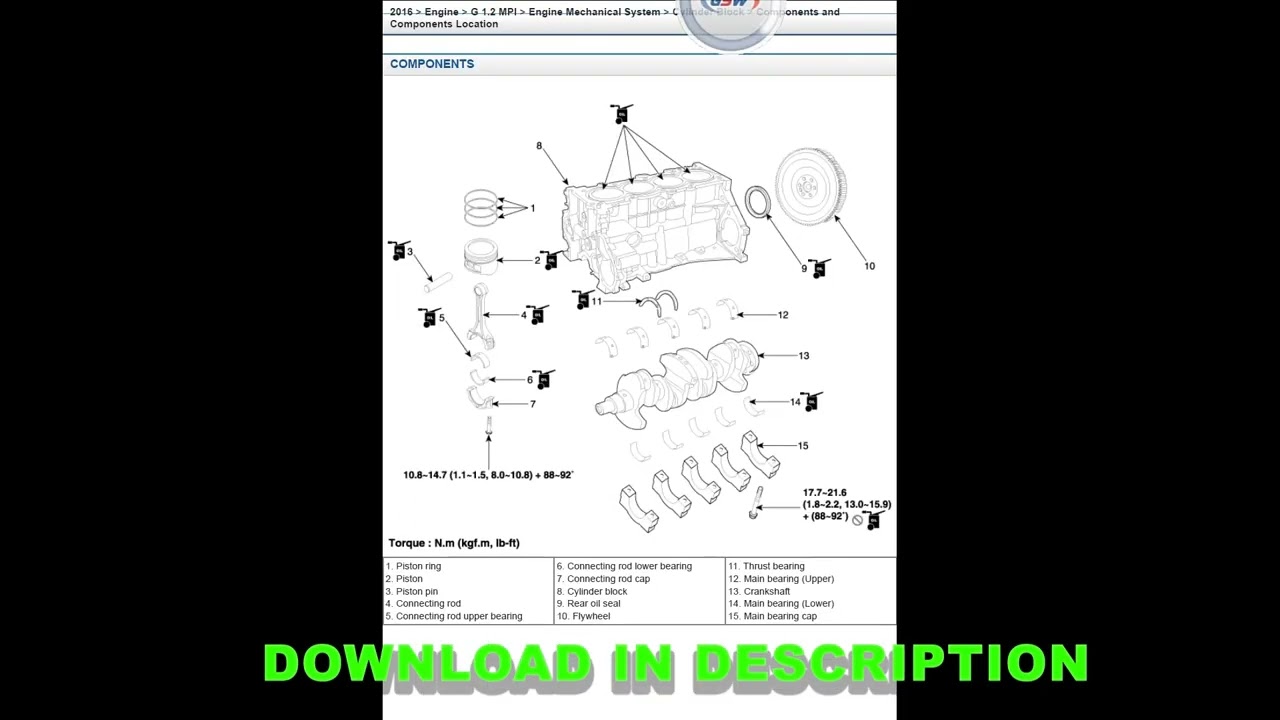Hyundai i10 MK2 2013-2017 Service Manual – Fix It Yourself PDF (ENGLISH)