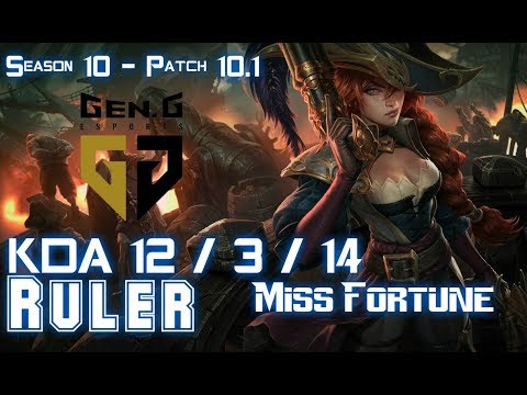 Gen Ruler MISS FORTUNE vs LUCIAN ADC - Patch 10.1 KR Ranked