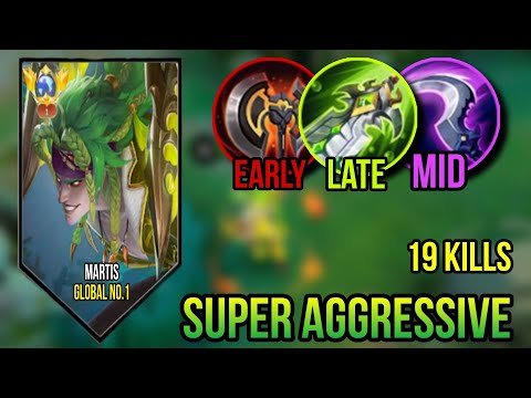19 KILLS MARTIS SUPER AGGRESSIVE🔥 MVP 10.1 TOP GLOBAL MARTIS|BEST BUILD 2024~Mlbb