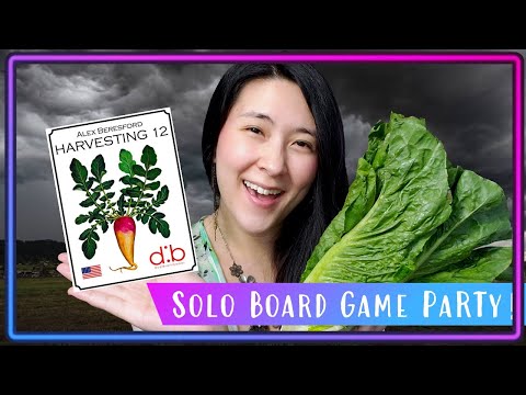 Harvesting 12 | Solo Board Game PaRTy!!! (Playthrough and Review/ Tutorial, yup!)