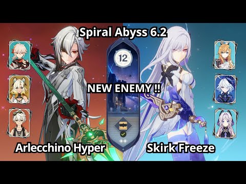NEW !! C0 Arlecchino Hypercarry & C0 Skirk Freeze - Spiral Abyss Floor 12 Genshin Impact 6.2
