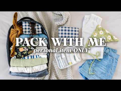 Minimalist PACK WITH ME (Personal Item Only) | 5 Days In A Backpack