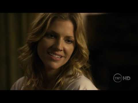 Extremely one-sided catfight - Blonde heroine while tied up beats up dark haired villainess