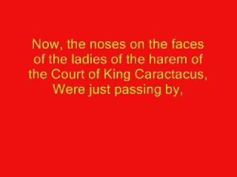 The Court of King Caractacus by Rolf Harris with lyrics