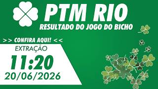 🍀 Resultado da PTM Rio 11:20 – Resultado do Jogo do Bicho PT Rio - 20/06/2026
