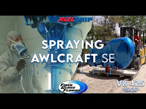 Painting outboard engines 425 Yamaha - AWLCRAFT SE Mid Atlantic Blue : Advanced Marine Finishes