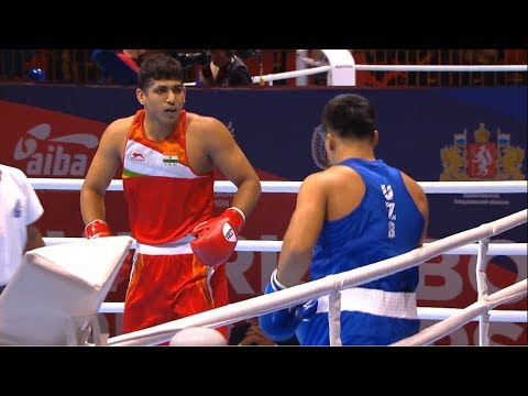 Round of 16 (91kg)  SANJEET Sanjeet (IND) vs TURSUNOV SANJAR (UZB) /AIBA World 2019