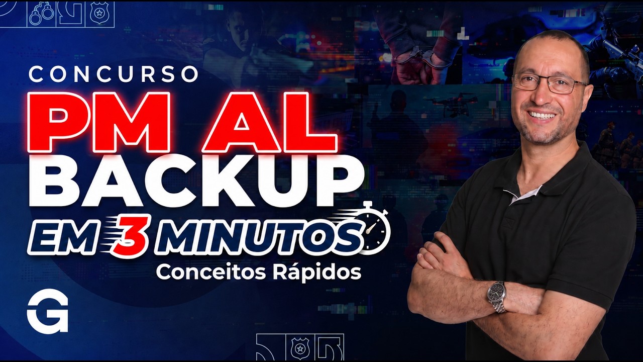 Concurso PM AL: Tipos de Backup em 3 MINUTOS