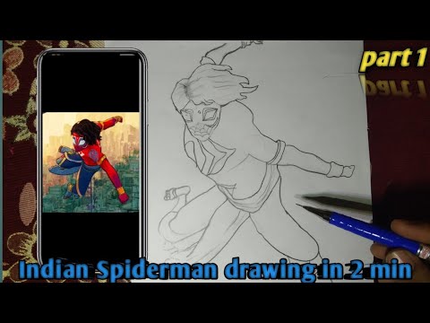 How to draw INDIAN SPIDERMAN , Pavitra pravakar stretch || SPIDERMAN: ACROSS THE SPIDER -VERSE