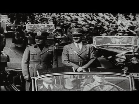 HD Stock Footage WWII - Road to World War II HItler, Mussolini, Chamberlain, Manchuria, Munich Pact