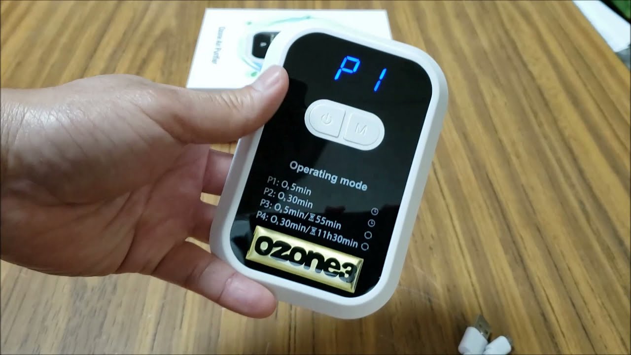 Generador de Ozono Portatil Recargable USB, Desinfectante Purificador de Aire en Ecuador