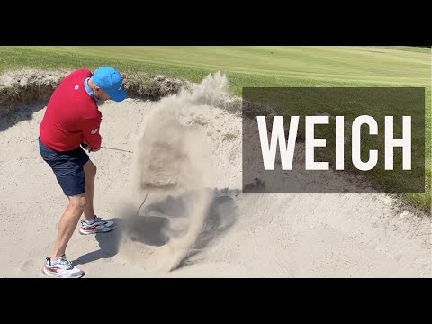 Der Bunker-Schlag im weichen Sand verlangt eine besondere Technik ...