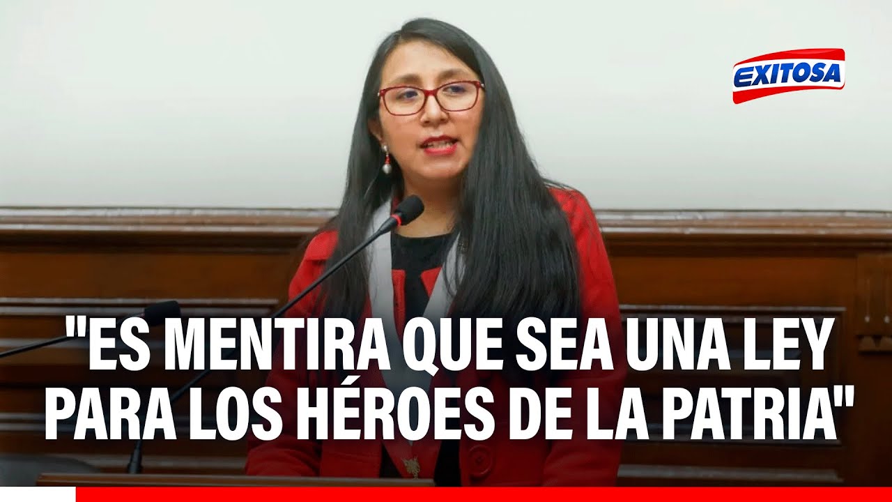 🔴🔵 Ruth Luque: "Es mentira que sea una ley para los héroes de la patria"