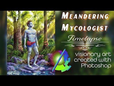 Visionary Art Timelapse - Psyrealism Mushroom Forest [ft. Hinkstep]