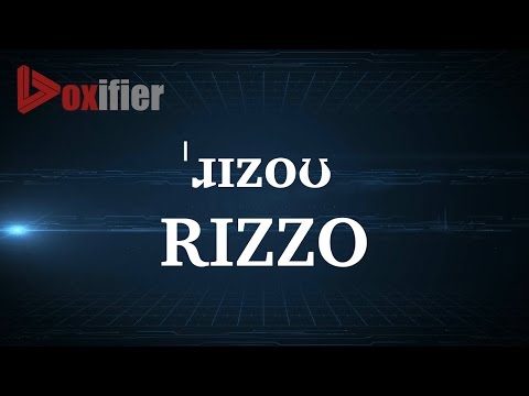How to Pronunce Rizzo in English - Voxifier.com