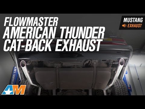 1987-1993 Mustang LX & GT Flowmaster American Thunder Cat-Back - Polished Tips Sound Clip & Install