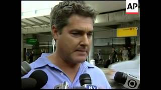 Reaction from passengers on first flights to land in US from London Heathrow