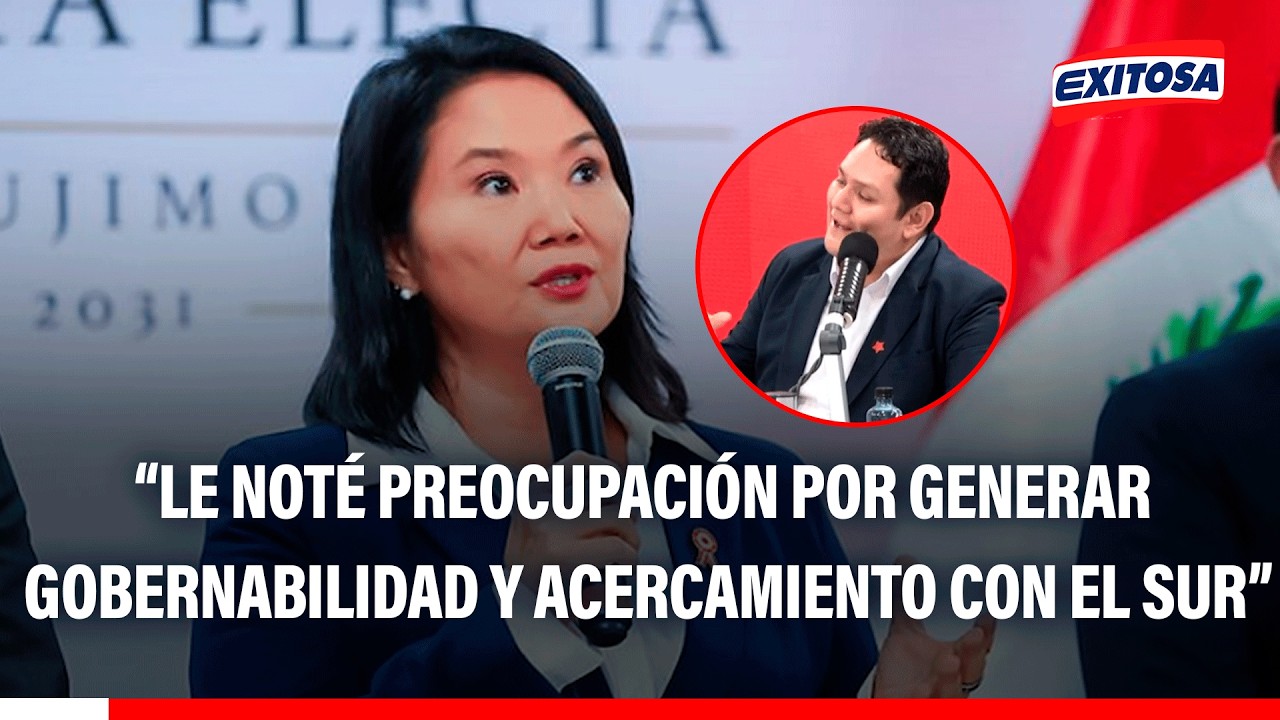 🔴🔵Keiko Fujimori busca generar “gobernabilidad y acercamiento” con el sur, señala Enrique Valderrama