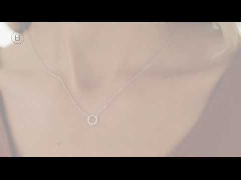 0.12 carat diamond eternity necklace in white gold