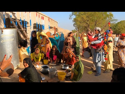 Pakistani Hindu marriage in Village || Bauri Hindu wedding cooking and dancing on wedding