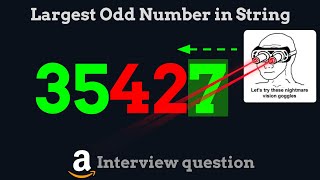 YouTube video 'Largest Odd Number in String - Leetcode 1903'
