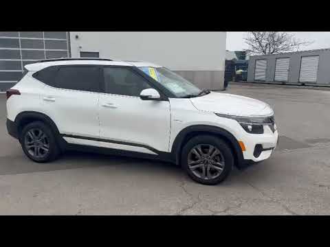 2021 Kia Seltos EX AWD in White for sale at Pine Tree Ford in Woodbridge, ON