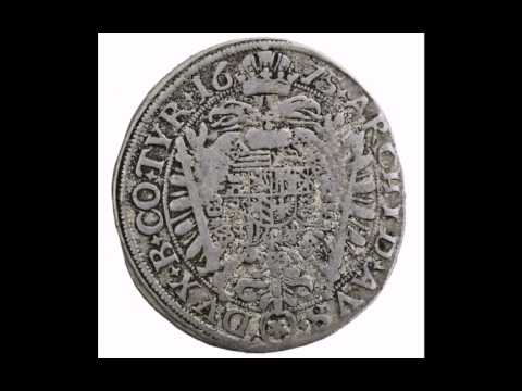 1675 Holy Roman Empire Leopold I silver 15 kreuzer coin 4