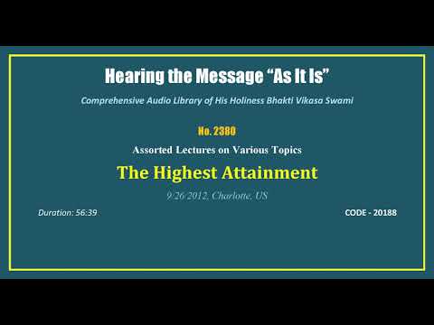 2380 The Highest Attainment, 2012 09 26, Charlotte, North Carolina, USA, CODE   20188 mp3