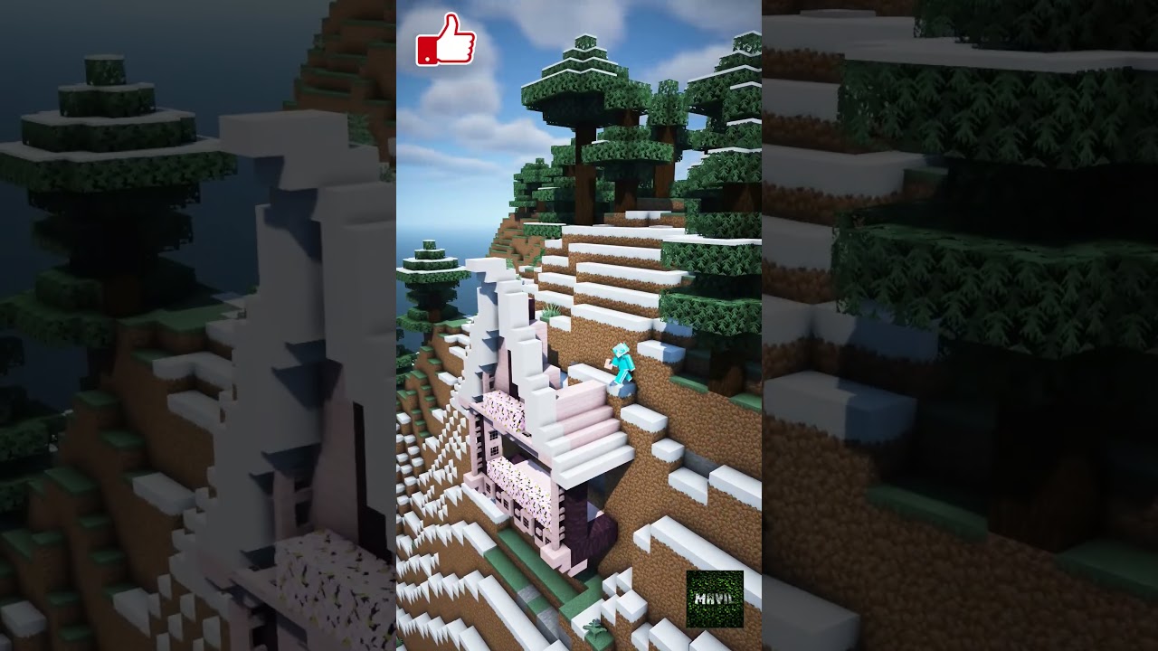 Minecraft Mountain House 7 Tutorial #shorts