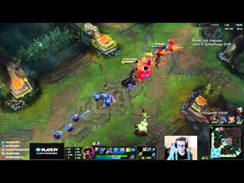 Bjergsen duo Doublelift - Viktor vs Ahri Mid - League of Legends