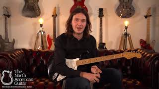 Video thumbnail for TNAG Presents: Fender Custom Shop Eric Clapton 'Blackie' Tribute Electric Guitar With Brian Love by Carter Vintage Backstage
