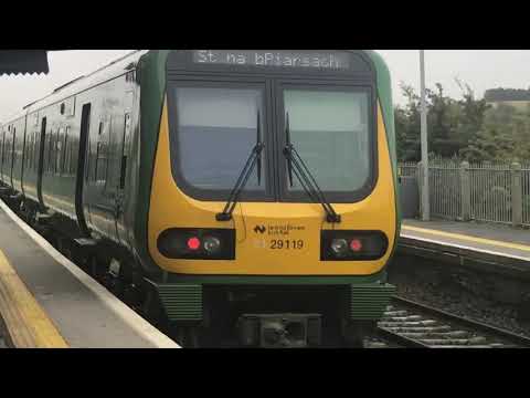 Irish Rail 29000 DMU 29024 + 29019 arrives at and departs Skerries for Pearse