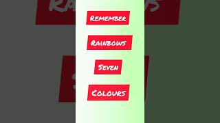 Remember rainbows 7 Colours || i study