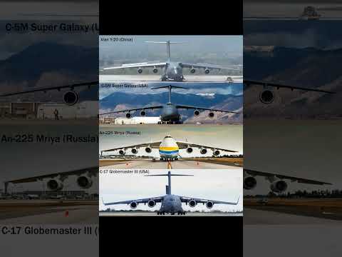 Xian Y-20🇨🇳,C-5M Super Galaxy🇺🇲,An-225 Mriya🇷🇺,C-17 Globemaster III 🇺🇲