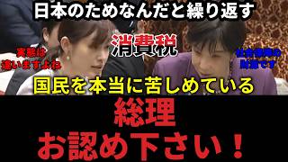 【国会切り抜き】塩入清香が消費税廃止を強く主張 | 予算委員会で首相と激論【参政党 さや】
