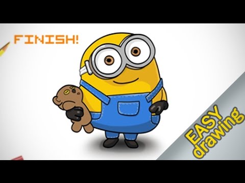 How to draw Minions(Bob) easy step. - YouTube