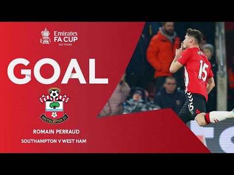 GOAL | Romain Perraud | Southampton v West Ham | Fifth Round | Emirates FA Cup 2021-22