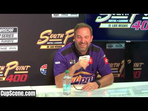 NASCAR at Las Vegas Oct. 2025: Joe Gibbs, Chris Gayle post race