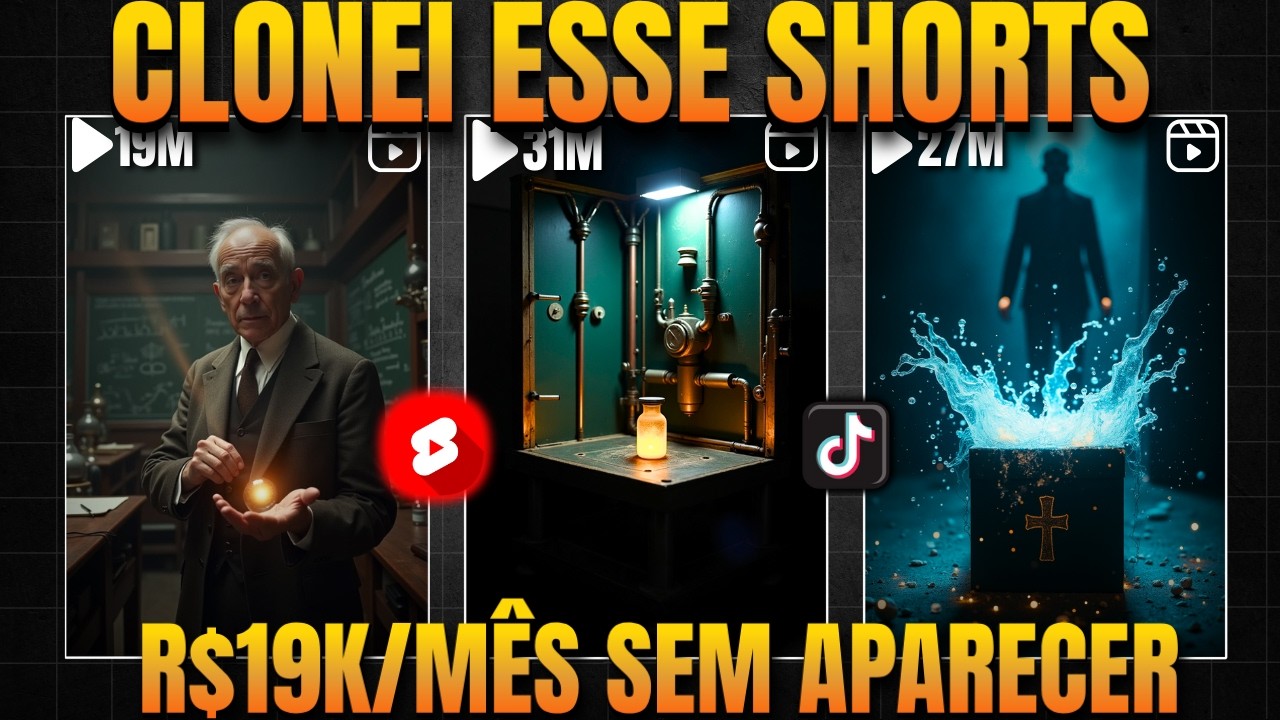 Como Clonei um canal de sucesso com IA Grátis e criei Shorts Viral