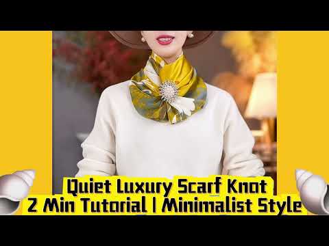💎 The "Quiet Luxury" Scarf Hack Every Chic Woman Needs | Shell Knot for Minimalist Elegance 🎀#viral