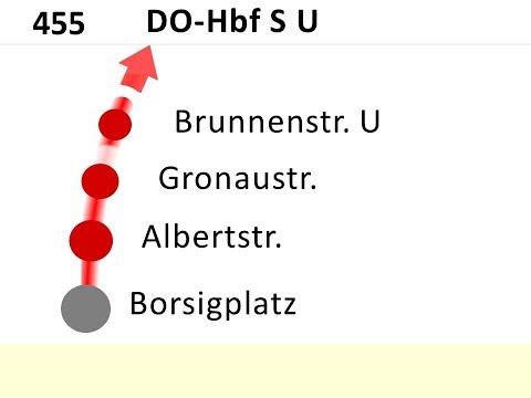 DSW21 Ansagen Bus 455 Innenstadt Nord - Stadtmitte